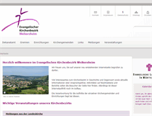 Tablet Screenshot of kirchenbezirk-weikersheim.de